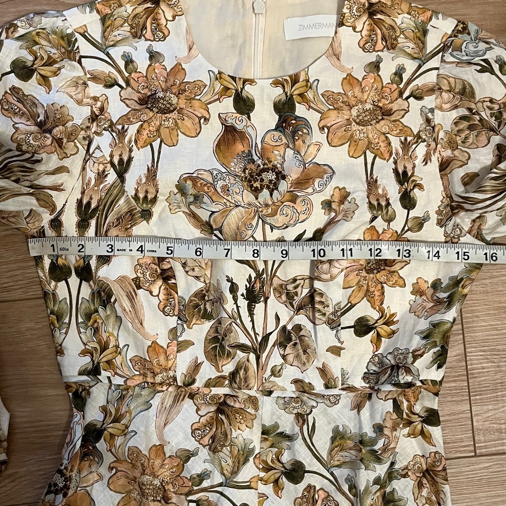 NWOT Zimmermann Chintz Floral Midi Dress - Picture 11 of 13